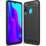 Oem Θήκη Σιλικόνης Carbon Για Huawei P30 Lite Μαύρο
