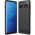 OEM Θήκη Σιλικόνης Carbon Για Samsung Galaxy S10  Μαύρο