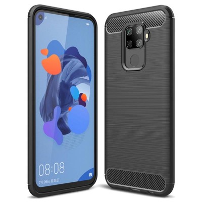 Θήκη Σιλικόνης Carbon Για  Huawei Mate 30 Lite  Μαύρο