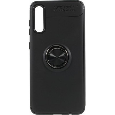 Forcell Back Cover Σιλικόνης Μαύρο με Δαχτυλίδι Στήριξης Για Samsung Galaxy A50 / A30S / A50S  Μαύρο