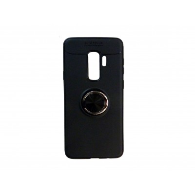 Forcell Back Cover Σιλικόνης Μαύρο με Δαχτυλίδι Στήριξης Για Samsung Galaxy S9  Μαύρο