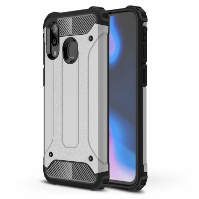 Θήκη Armor Back Cover Για Samsung Galaxy A40  Ασημί