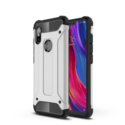 Θήκη Armor Back Cover Για Xiaomi Redmi Note 6 Pro  Ασημί