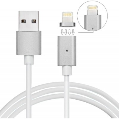 Oem DATA CABLE MAGNETIC Lightning 1m Γκρι - Γκρι