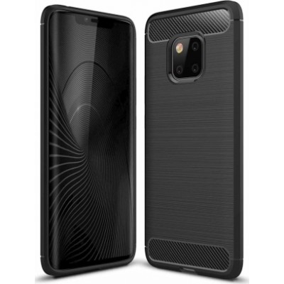 Oem Θήκη Σιλικόνης Carbon Για Huawei Mate 20 Pro  Μαύρο