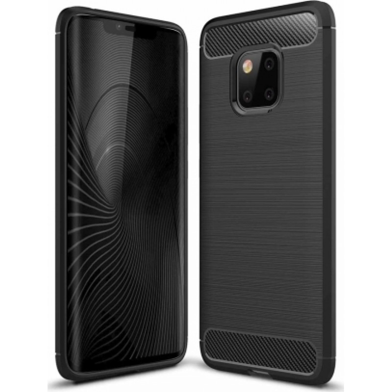 Oem Θήκη Σιλικόνης Carbon Για Huawei Mate 20 Pro  Μαύρο