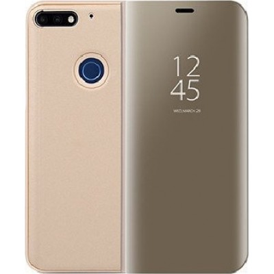 Θήκη Clear View Cover Για Huawei Y6 Prime 2018 Huawei Y6 2018 / Honor 7A  Χρυσό