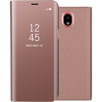 Θήκη Clear View Cover Για Samsung Galaxy J5 2017 Ροζ - Χρυσό