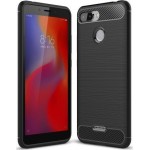 Oem Θήκη Σιλικόνης Carbon Για Xiaomi Redmi 6 / Redmi 6A  Μαύρο