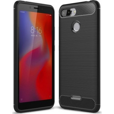 Oem Θήκη Σιλικόνης Carbon Για Xiaomi Redmi 6 / Redmi 6A  Μαύρο