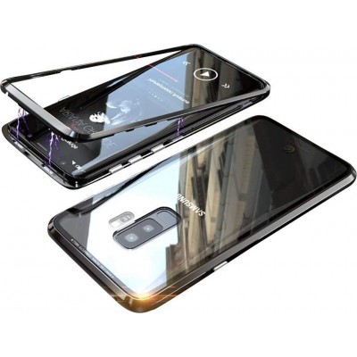 oem Μαγνητική Μεταλλική Θήκη Detachable Metal Frame με Πίσω Όψη από Tempered Glass Για Samsung Galaxy S9  Μαύρο
