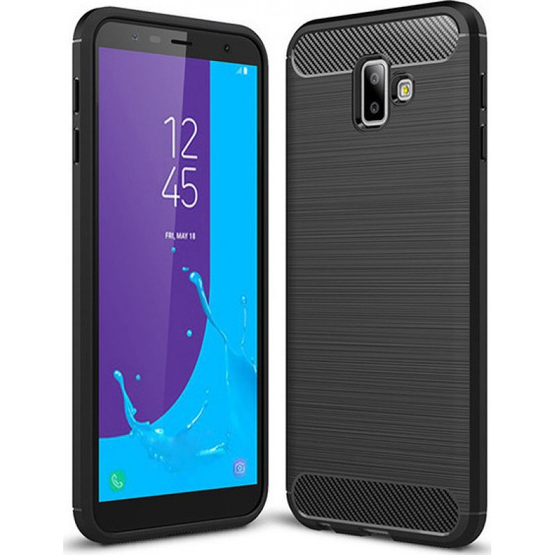 Oem Θήκη Σιλικόνης Carbon Για Samsung Galaxy J6 Plus 2018  Μαύρο
