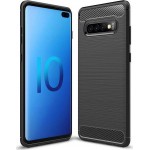 Oem Θήκη Σιλικόνης Carbon Για Samsung Galaxy S10 Plus  Μαύρο