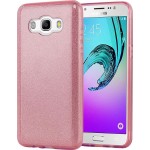 Oem Θήκη Shining Χρυσόσκονη Για Samsung Galaxy J3 2016  Ροζ - Χρυσό