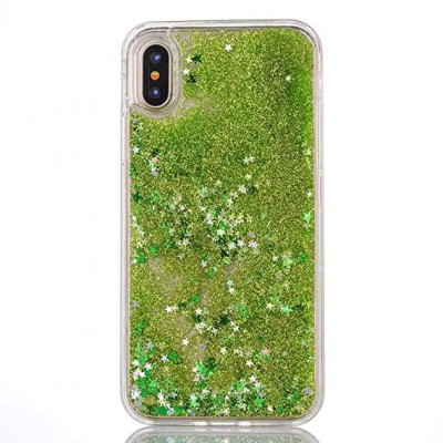 Oem Θήκη TPU Με Υγρό Glitter Για   Apple iPhone XS Max  Πράσινο 