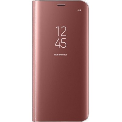 Oem Θήκη Clear View Cover Για Samsung Galaxy S20 Plus / S20 Plus 5G  Χρυσή - Ροζ