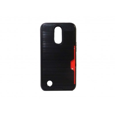 Defender Card Case με υποδοχή καρτών Για LG K10 2017  Μαύρο