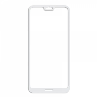 Oem Full Face Tempered glass Box Για Huawei P20 Lite Άσπρο