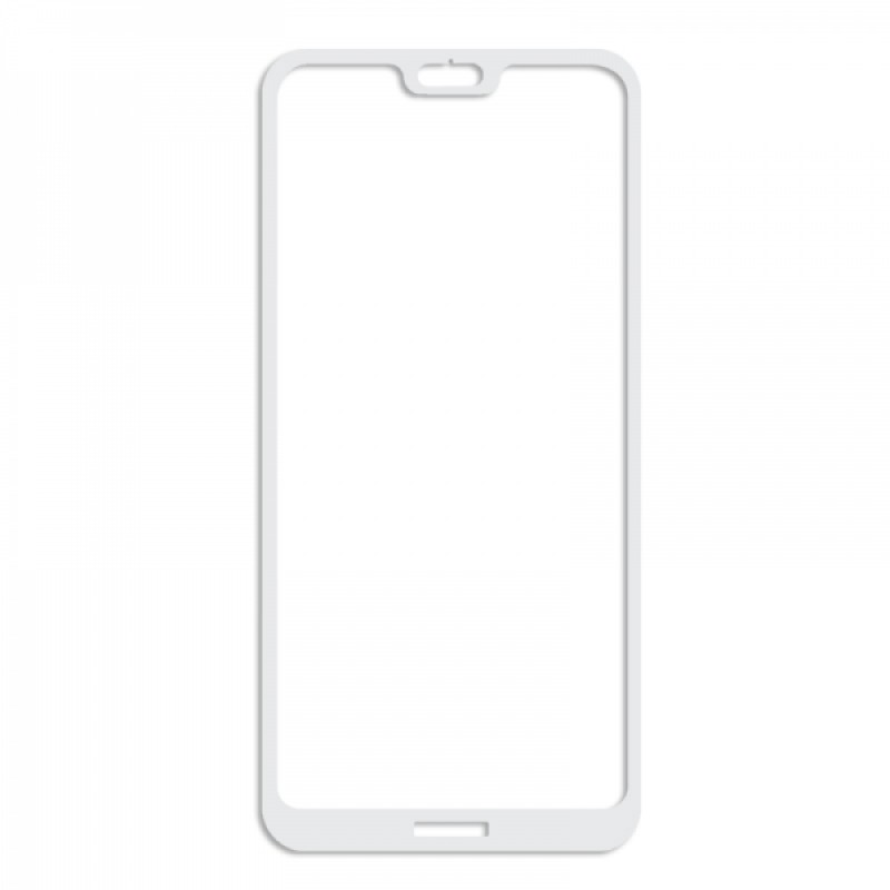 Oem Full Face Tempered glass Box Για Huawei P20 Lite Άσπρο