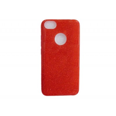  Oem Back Cover Σιλικόνης Με Σχέδιο  Με Σχέδιο  με Glitter Για Xiaomi Redmi 6 / Redmi 6A Κόκκινο