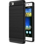 Oem Θήκη Σιλικόνης Carbon Για Huawei Ascend P8 Lite  Μαύρο