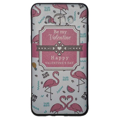 OEM Θήκη Σιλικόνης Σχέδια Flamingo - Valentine Για Samsung Galaxy J3 2017  Σχέδια