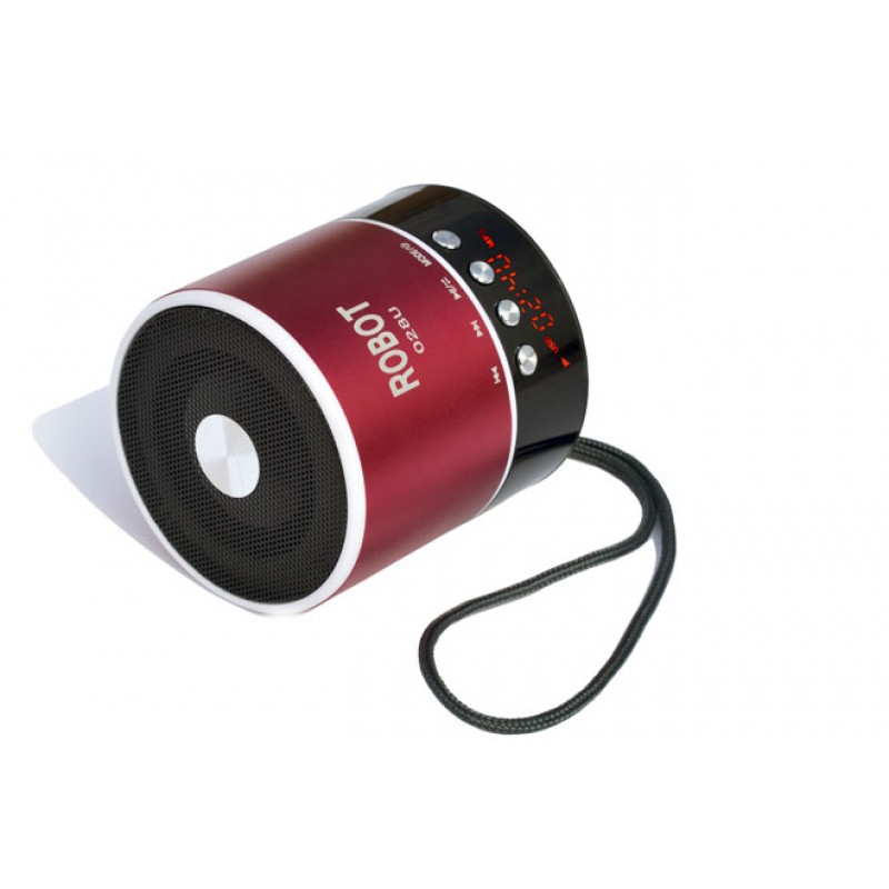 OEM Φορητό ραδιοφωνάκι ψηφιακό Bluetooth speaker usb/tf/line in/ με εσωτερική μπαταρία Robot-068BT red