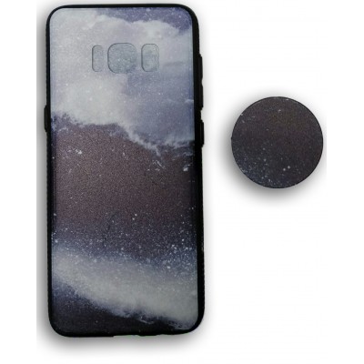  Oem Back Cover Σιλικόνης Με Σχέδιο  Με Pop Mobile Stand Για Samsung Galaxy S8  Σχέδια