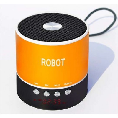 OEM Φορητό ραδιοφωνάκι ψηφιακό Bluetooth speaker usb/tf/line in/ με εσωτερική μπαταρία Robot-068BT gold