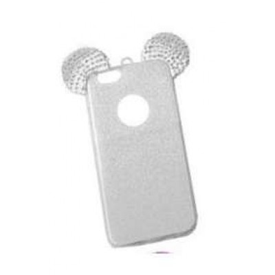 OEM Back Cover Σιλικόνης Glitter Ears As Mickey Άσπρη J7 2016