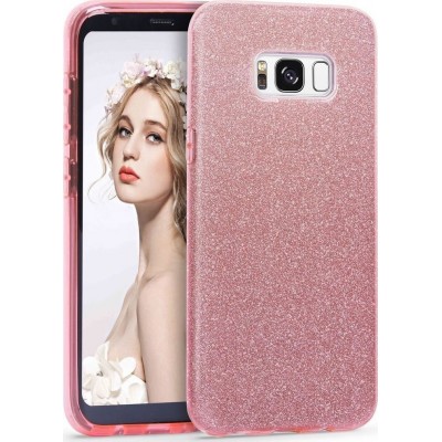 Oem Θήκη Shining Χρυσόσκονη ΓιαSamsung Galaxy S8 Ροζ - Χρυσό 
