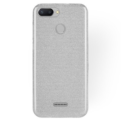 Oem Θήκη Shining Χρυσόσκονη Για Xiaomi Redmi 6A Ασημί  