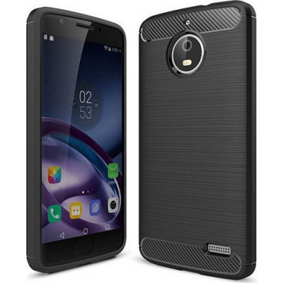 OEM Θήκη Σιλικόνης Carbon Για Motorola Moto E4  Μαύρο