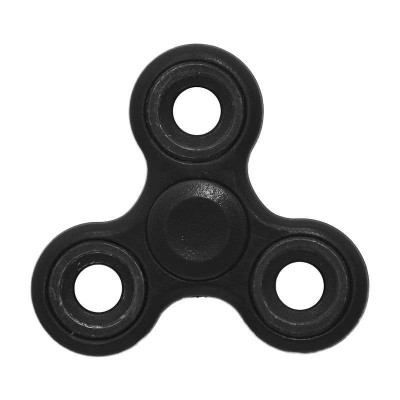 Oem Fidget Spinner Anti Stress Αγχολυτικό Πλαστικό Παιχνίδι Ανακούφισης Στρες 1 minute Μαύρο