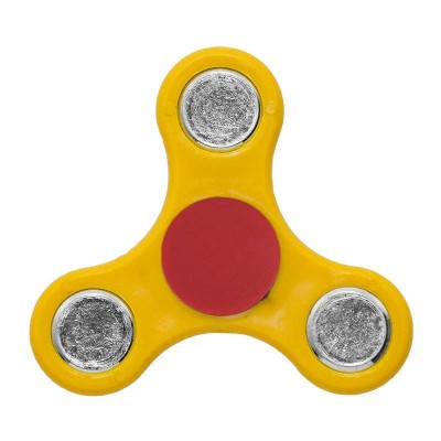 Oem Fidget Spinner Anti Stress Αγχολυτικό Πλαστικό Παιχνίδι Ανακούφισης Στρες 1 minute Κίτρινο Κόκκινο