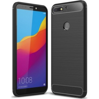 Θήκη Σιλικόνης Carbon Για  Huawei Y7 Prime 2018  Μαύρο