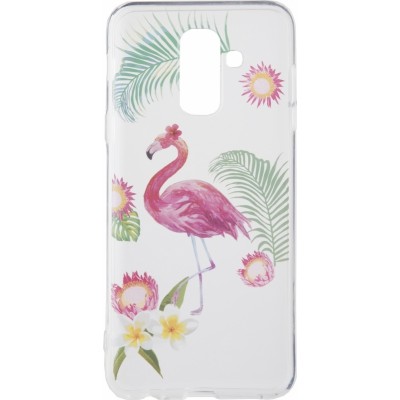 Forcell Θήκη Σιλικόνης Με Σχέδιο Summer FLAMINGO Για Samsung Galaxy A6 Plus 2018  Σχέδια