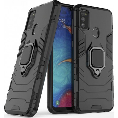 Oem Ring Holder Back Cover Για Samsung Galaxy M21 Samsung Galaxy M21 / M30s  Μαύρο
