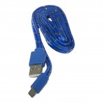 Oem Καλώδιο Φόρτισης + Μεταφοράς Δεδομένων Micro USB 1 m Μπλε