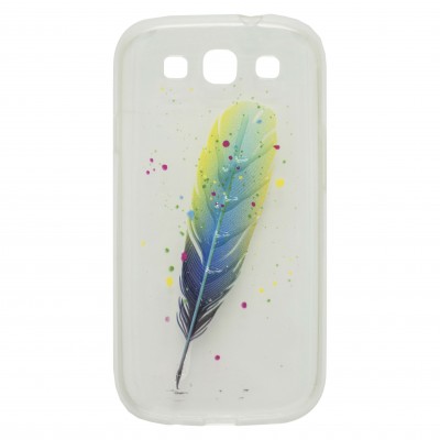 Oem Θήκη Σιλικόνης Με Σχέδιο Φτερό Για Samsung Galaxy S3  Κίτρινο