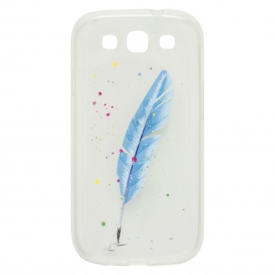 Oem Θήκη Σιλικόνης Με Σχέδιο Φτερό Για Samsung Galaxy S3  Γαλάζιο