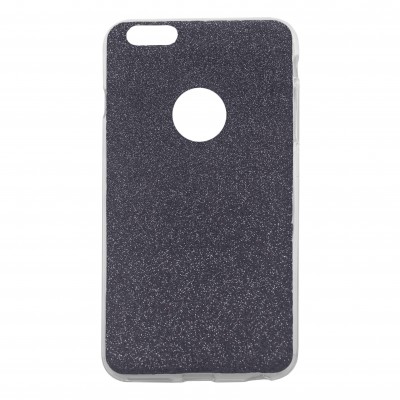 Oem Back Cover Σιλικόνης με Glitter Για Apple iPhone 6 / 6s Plus Μαύρο 