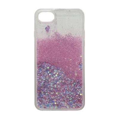 Oem Θήκη TPU Με Υγρό Glitter Για    Apple Iphone 7G Ροζ