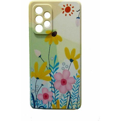Oem Back Cover Σιλικόνης Flower 6 Για Samsung Galaxy A32 4G Κίτρινο