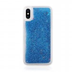 Oem Θήκη TPU Με Υγρό Glitter Για   Apple iPhone XS Max  Μπλε