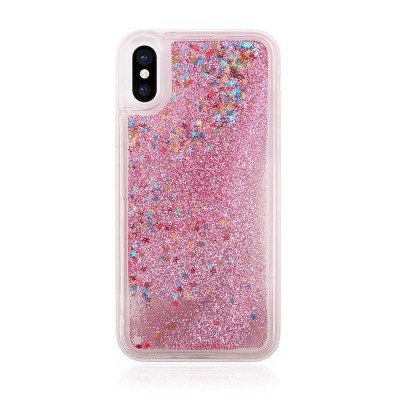 Oem Θήκη TPU Με Υγρό Glitter Για   Apple iPhone XS Max  Ροζ