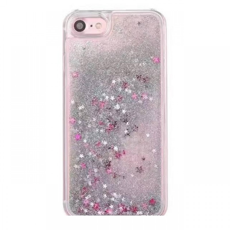 Oem Θήκη TPU Με Υγρό Glitter Για    APPLE IPHONE 7/8 Ασημί 