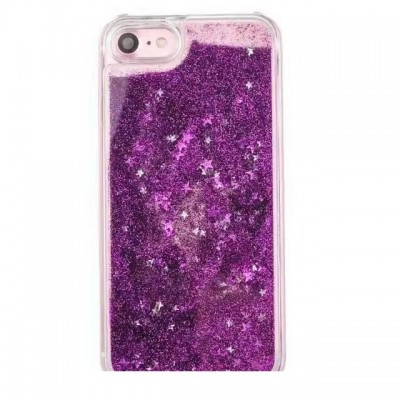 Oem Θήκη TPU Με Υγρό Glitter Για    Apple iPhone 7 / 8 Plus  Μωβ