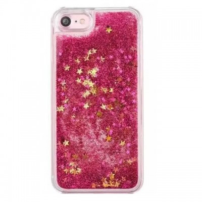 Oem Θήκη TPU Με Υγρό Glitter Για    APPLE IPHONE 7/8 Φούξια