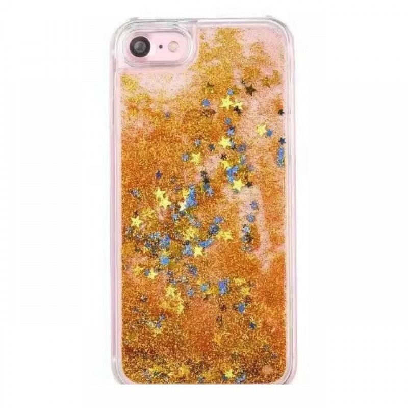 Oem Θήκη TPU Με Υγρό Glitter Για    APPLE IPHONE 7/8 Χρυσό